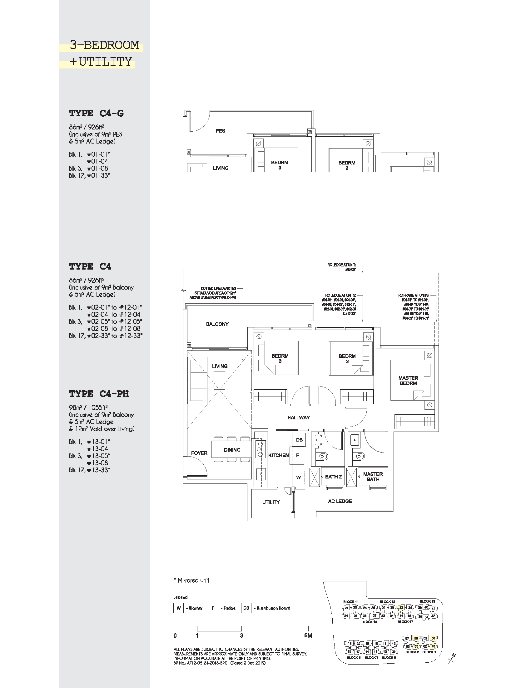 Parc-CAanberra-ec-floor-plan-3-bedroom-utility-type-c4-singapore