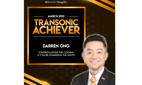 Darren Ong OrangeTee & Tie Property Agent +6593839588 March 2021 Transonic Award