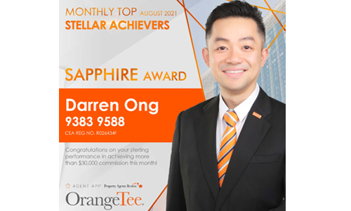 Darren Ong Singapore Property Agent Aug 21 Sapphire Award