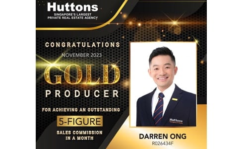 Darren Ong Singapore Property Agent Gold Award 56 - Nov 2023
