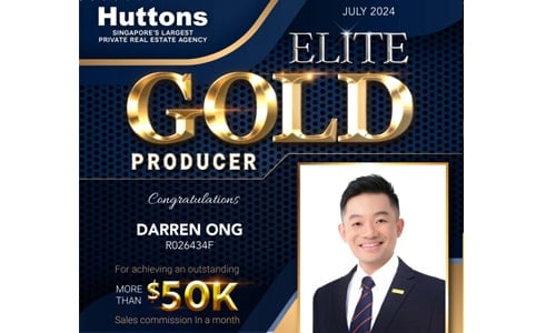 Darren Ong Singapore Property Agent Elite Gold Award 64 - July 2024