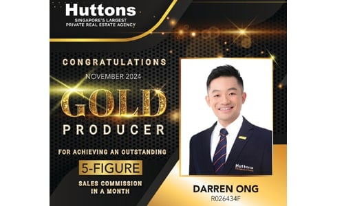 Darren Ong Singapore Property Agent Gold Award 66 - Nov 2024