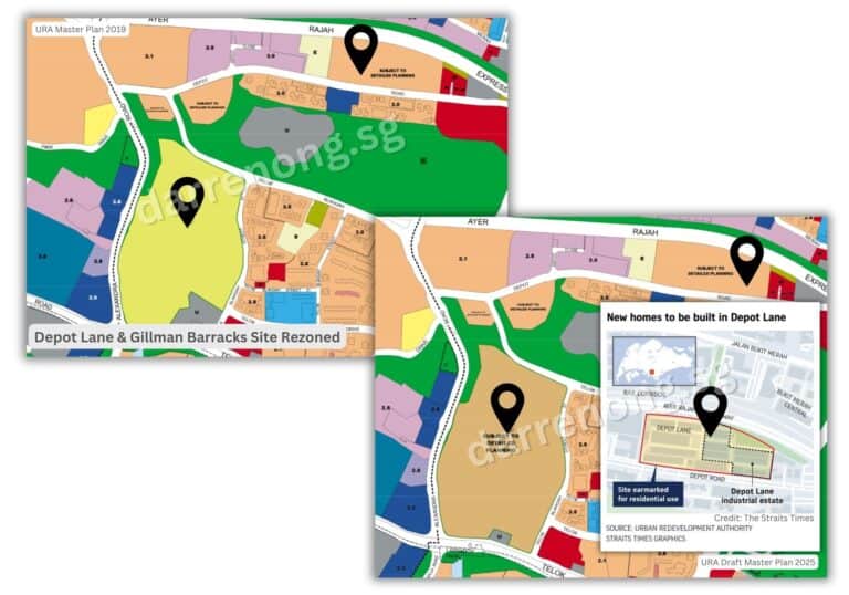 Depot Lane & Gillman Barracks Site Rezoned For More Housing - Draft Master Plan 2025