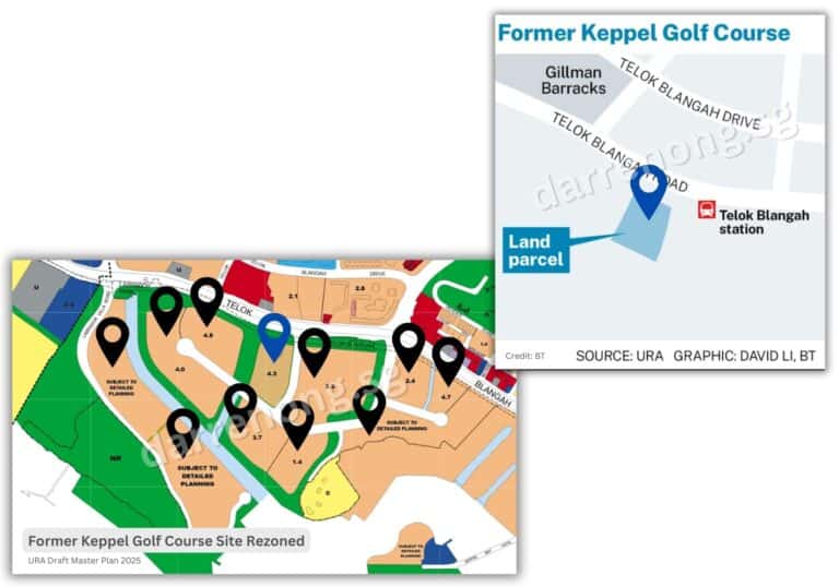 Former Keppel Golf Course (Greater Southern Waterfront) Site Rezoned for Housing - Draft Master Plan 2025