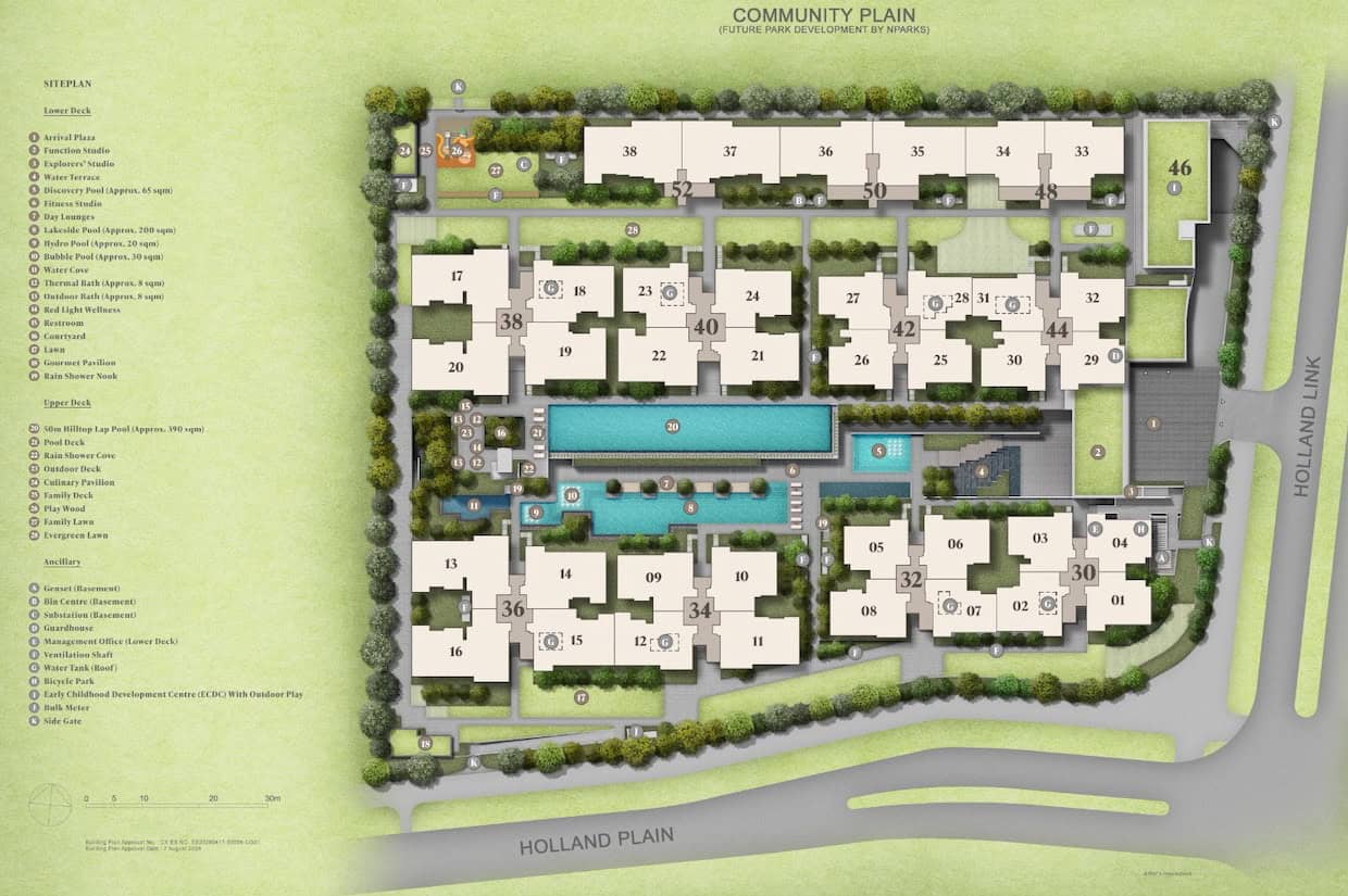 Amberwood at Holland Site Plan by Sim Lian Group in District 10 at Holland Link