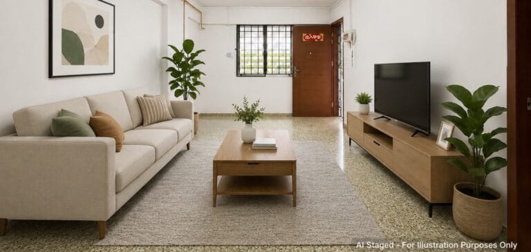 210 Jurong East St 21 HDB 3 room flat (Staged)