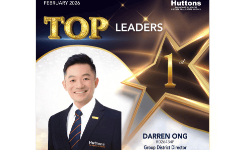 2026 Feb Monthly Top Leader Award · Feb 2026, Darren Ong, Huttons Asia