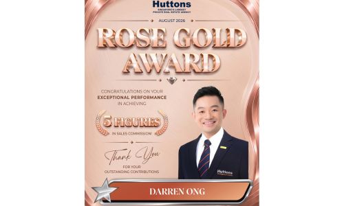 2026 Aug Monthly Rose Gold Award · Aug 2026, Darren Ong, Huttons Asia