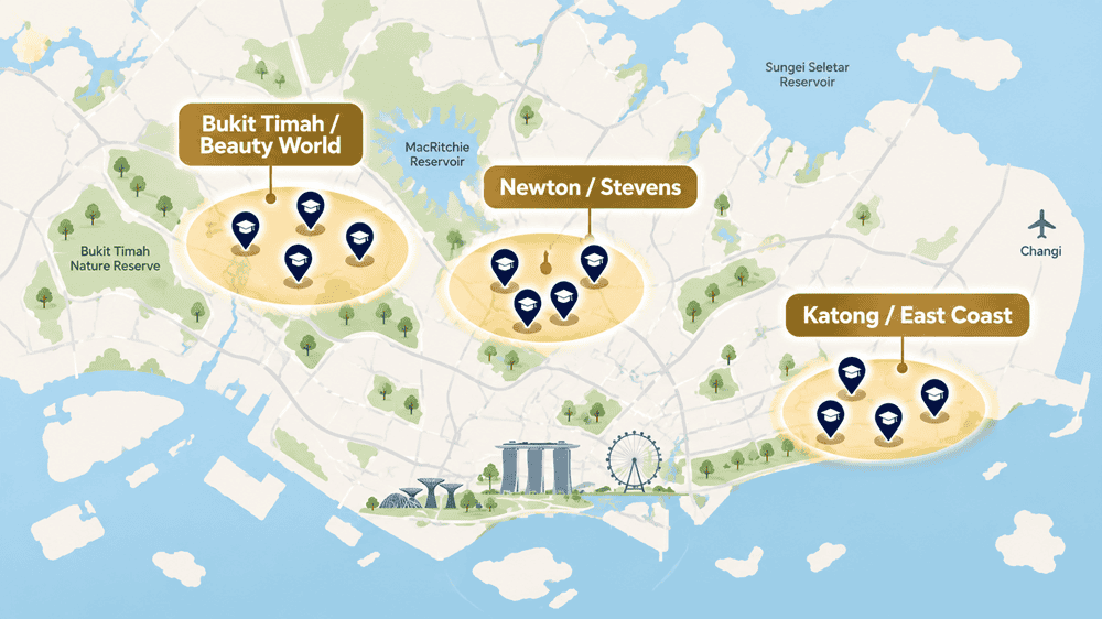 12 primary schools under the Phase 2C two-track scheme by property belt